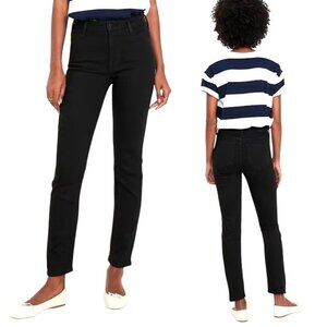 Old Navy Wow High Waisted Rise Straight Ankle Jeans Size 6 Black Jack 734893